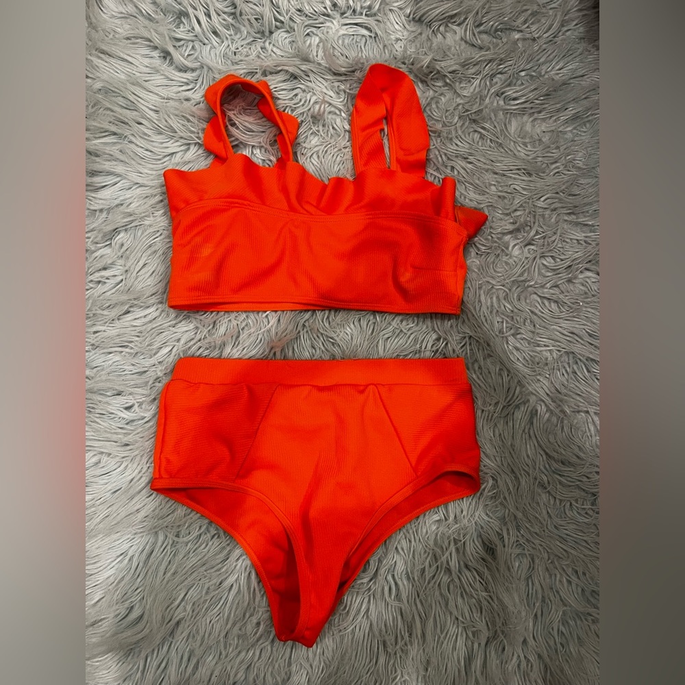 Women’s Orange Two-piece Swim Suit